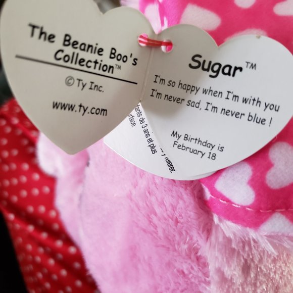 Ty Beanie Boos SUGAR the Pink Elephant (10 Inch) NEW MINT with TAGS Retired - Picture 12 of 12